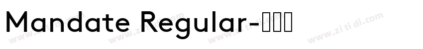 Mandate Regular字体转换